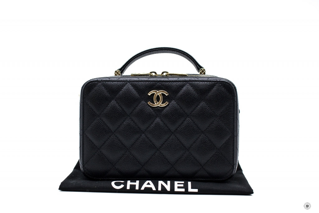 Chanel ASB Vanity Case  Black /  Caviar Shoulder Bags Ghw