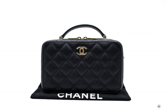 Chanel ASB Vanity Case  Black /  Caviar Shoulder Bags Ghw