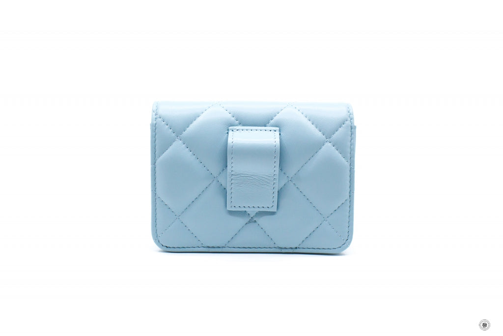 Chanel APB Belt Bag With CC Enamel Logo Baby Blue / NG Calfskin Belt Bag Gbhw