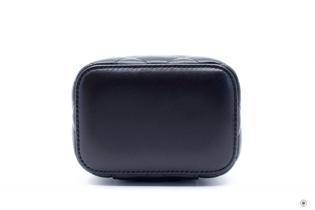 Chanel APY Small Vanity Case  Black / C Lambskin Shoulder Bags Ghw
