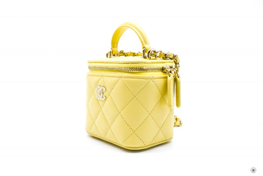 Chanel AP2198B06660 Small Vanity Case Yellow   NG754 Calfskin Shoulder Bags Ghw
