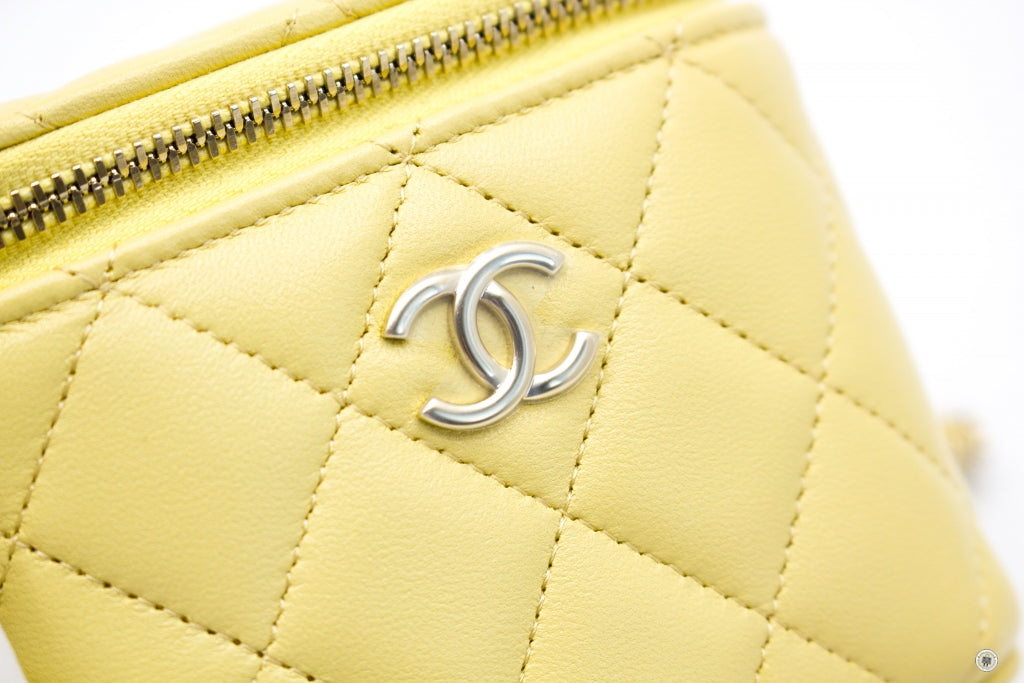 Chanel AP2198B06660 Small Vanity Case Yellow   NG754 Calfskin Shoulder Bags Ghw
