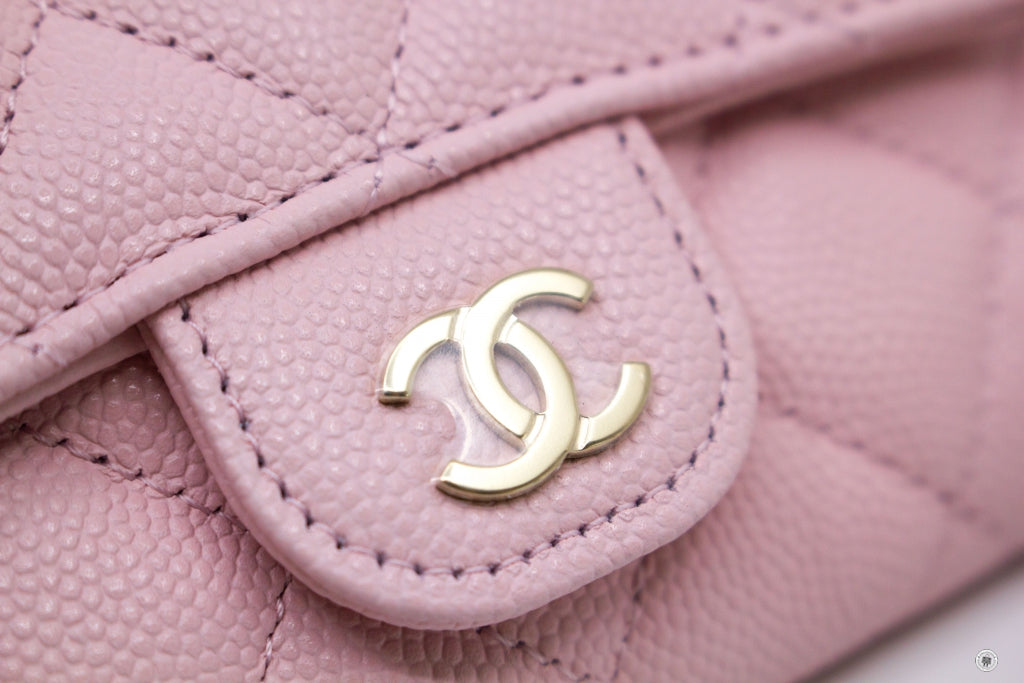 Chanel AP0214Y33352 Classic Card Holder Pink   NH620 Caviar Card Holder Pbhw