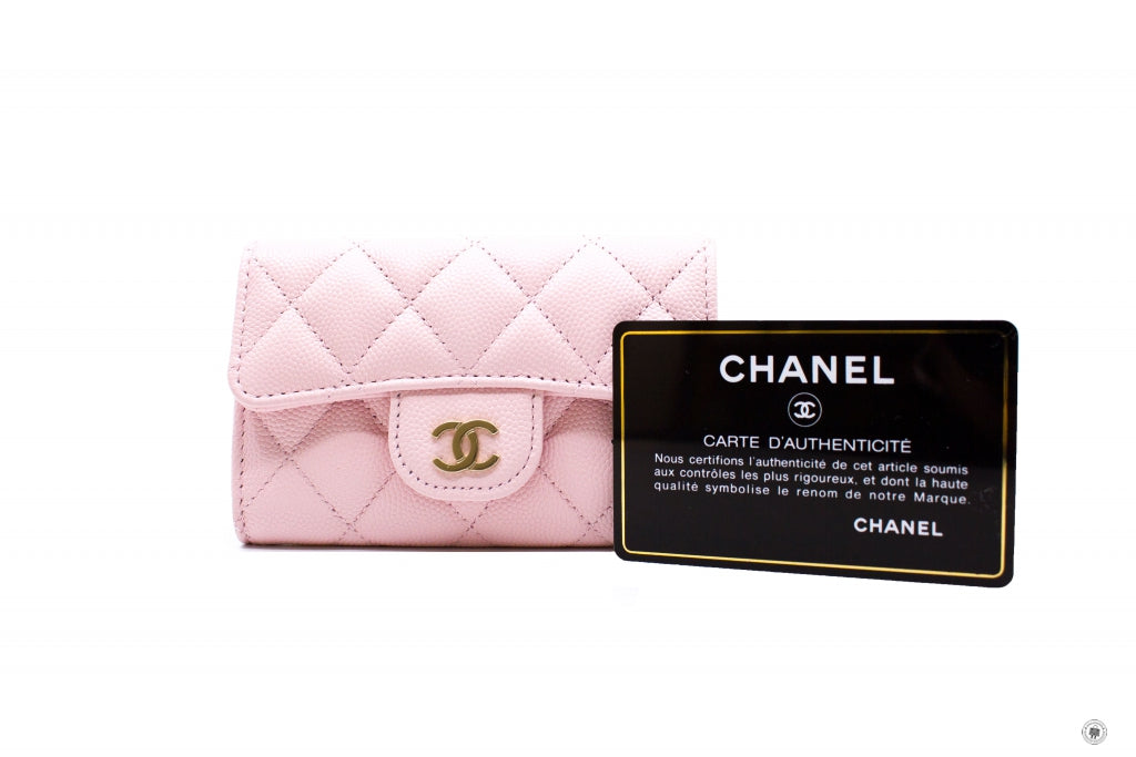 Chanel AP0214Y33352 Classic Card Holder Pink   NH620 Caviar Card Holder Pbhw