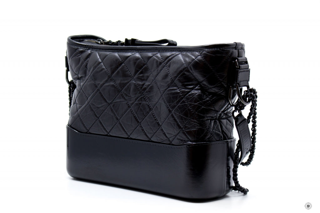 Chanel A B Gabrielle Hobo Medium SO Black  Black /   Lambskin Shoulder Bags Bkhw