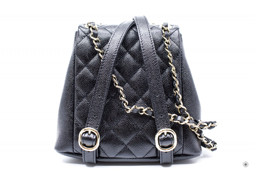 Chanel AS3787 B10184 94305 Small Backpack Black   94305 Calfskin Shoulder Bags Ghw