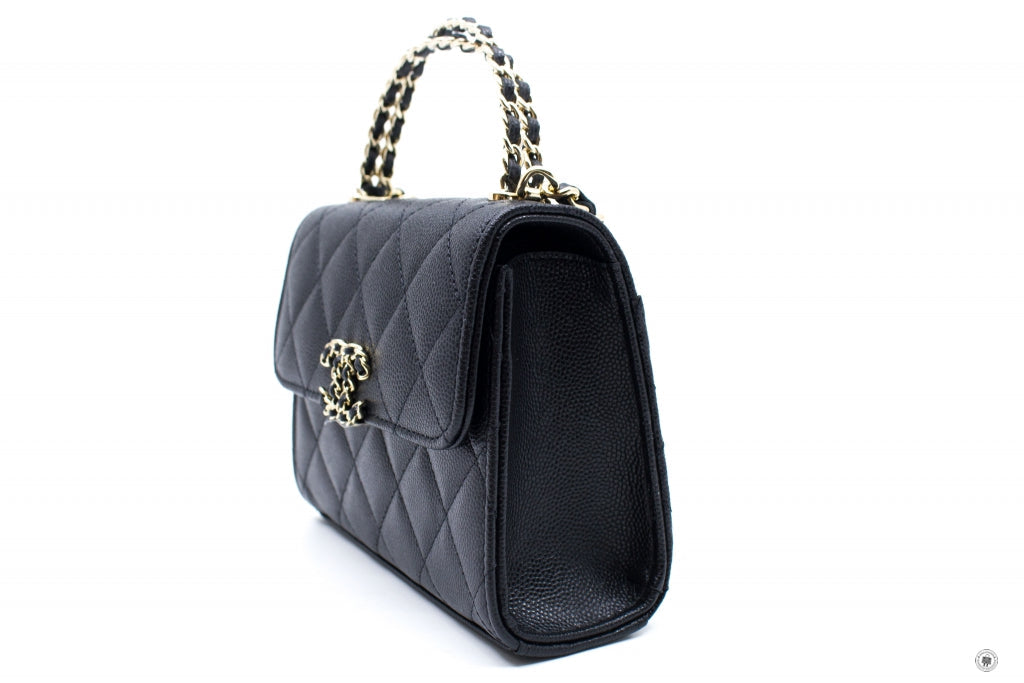 Chanel AP B  Clutch With Chain Black /  Calfskin Shoulder Bags Ghw