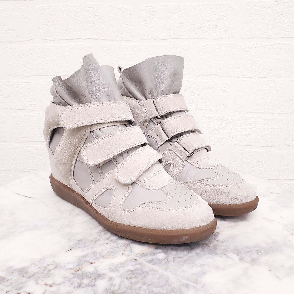 ISABEL MARANT SUEDE BEKETT SNEAKERS - SIZE 38