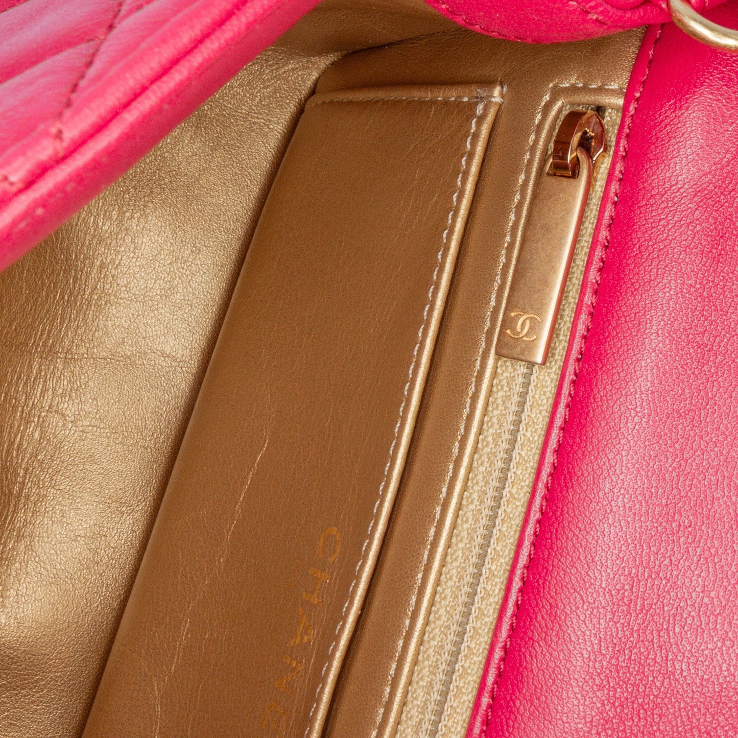 Pink Chanel Mini Rectangular Lambskin Pearl Crush Flap Crossbody Bag