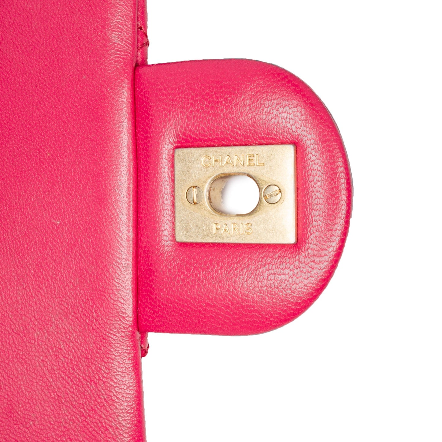 Pink Chanel Mini Rectangular Lambskin Pearl Crush Flap Crossbody Bag