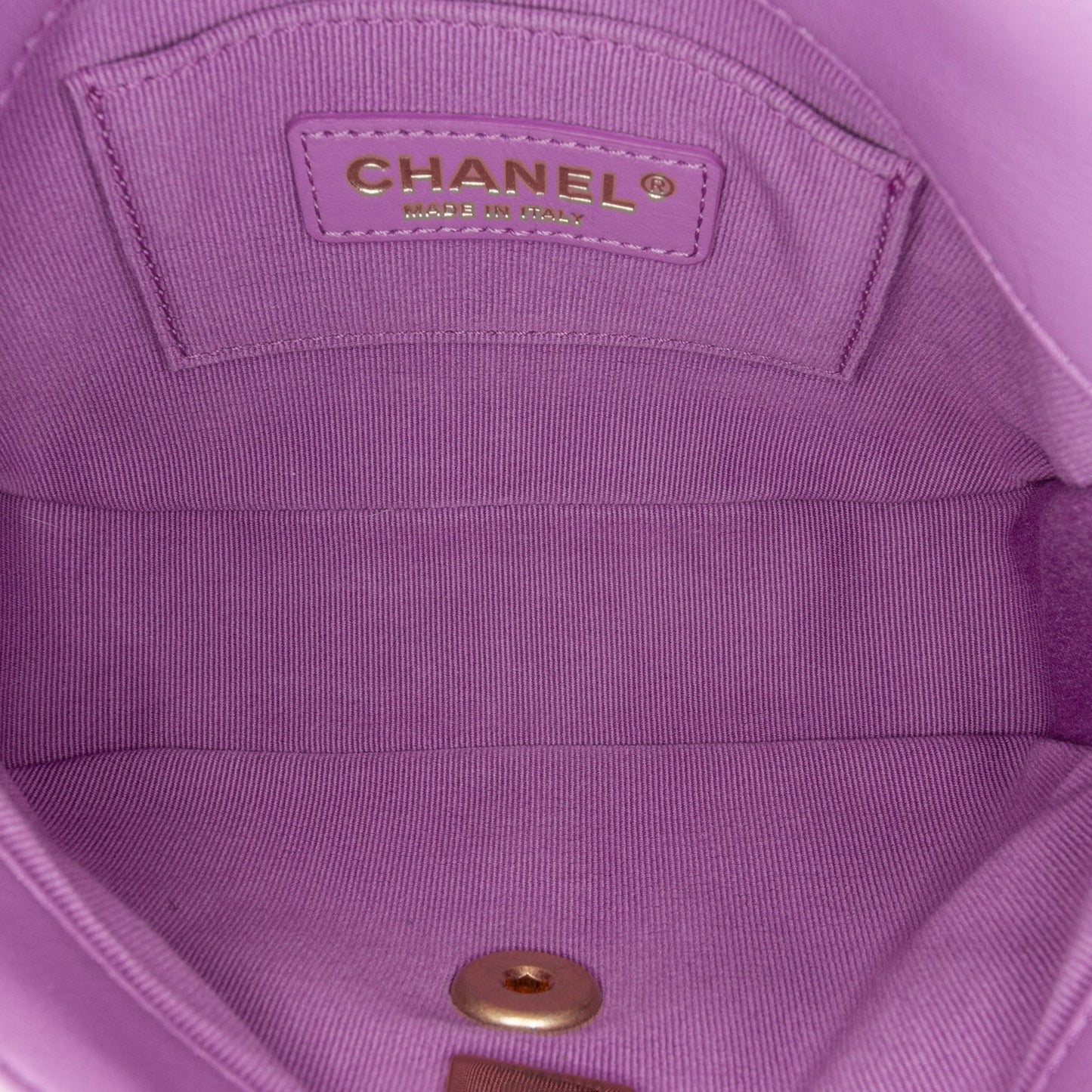Purple Chanel Mini Quilted Lambskin Candy Chain Flap Crossbody Bag