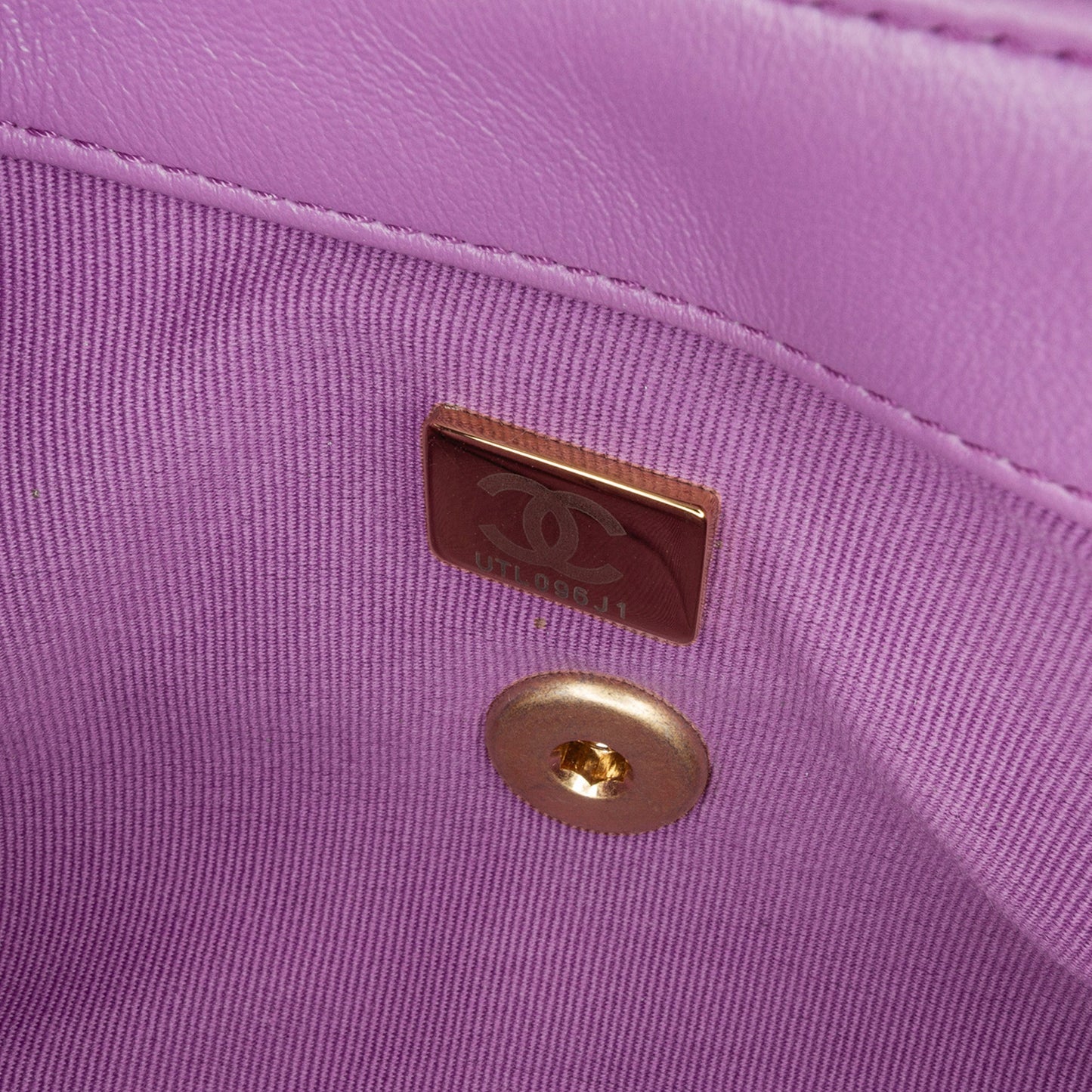 Purple Chanel Mini Quilted Lambskin Candy Chain Flap Crossbody Bag