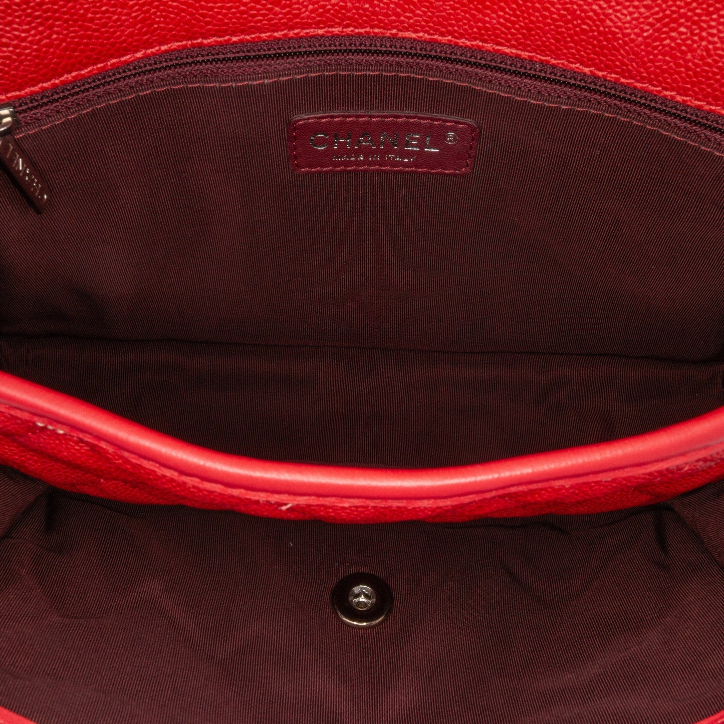 Red Chanel Medium Caviar French Riviera Flap Shoulder Bag