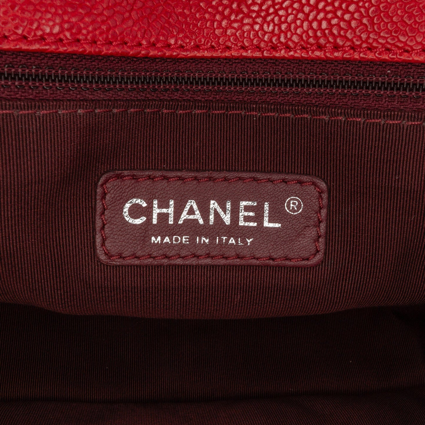 Red Chanel Medium Caviar French Riviera Flap Shoulder Bag