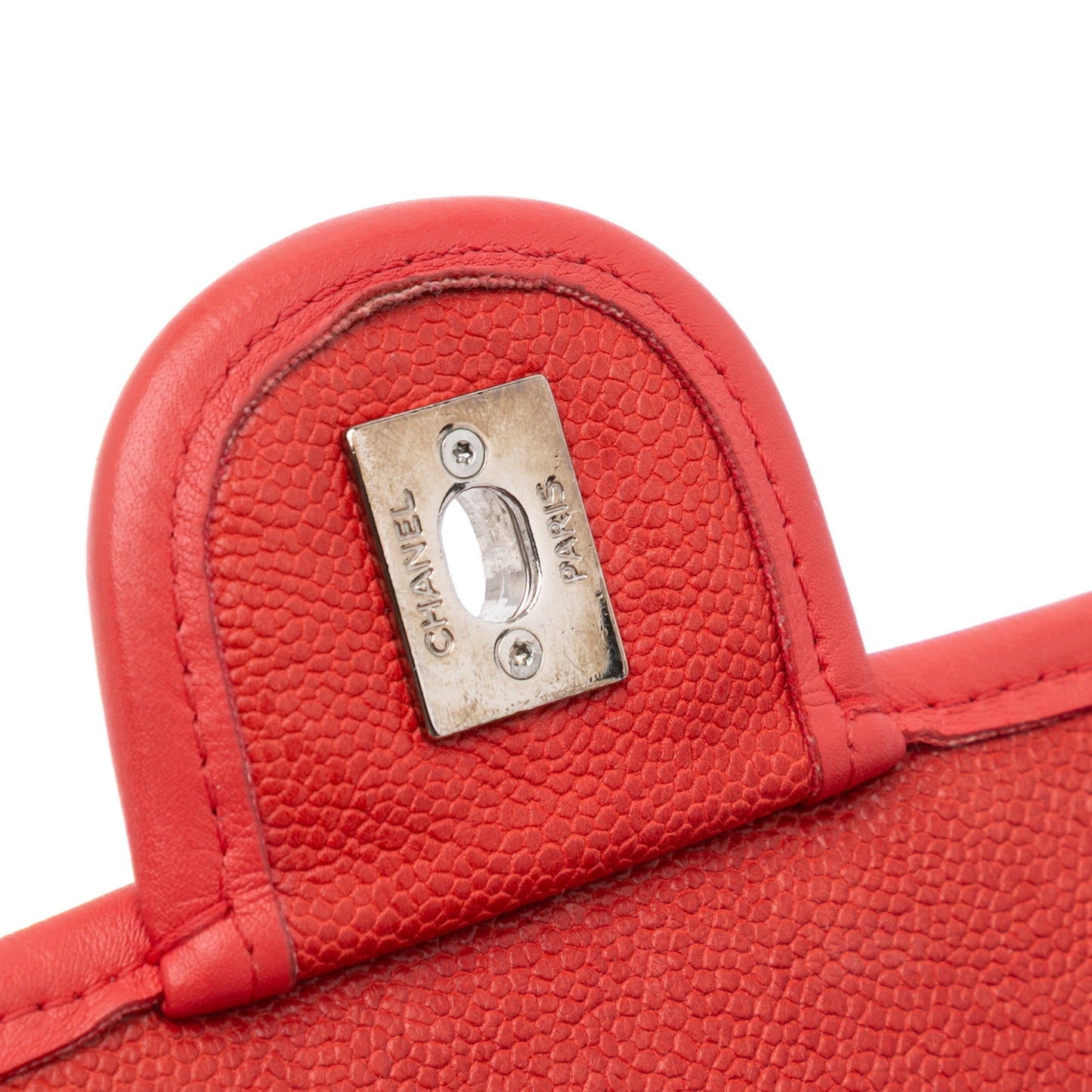 Red Chanel Medium Caviar French Riviera Flap Shoulder Bag