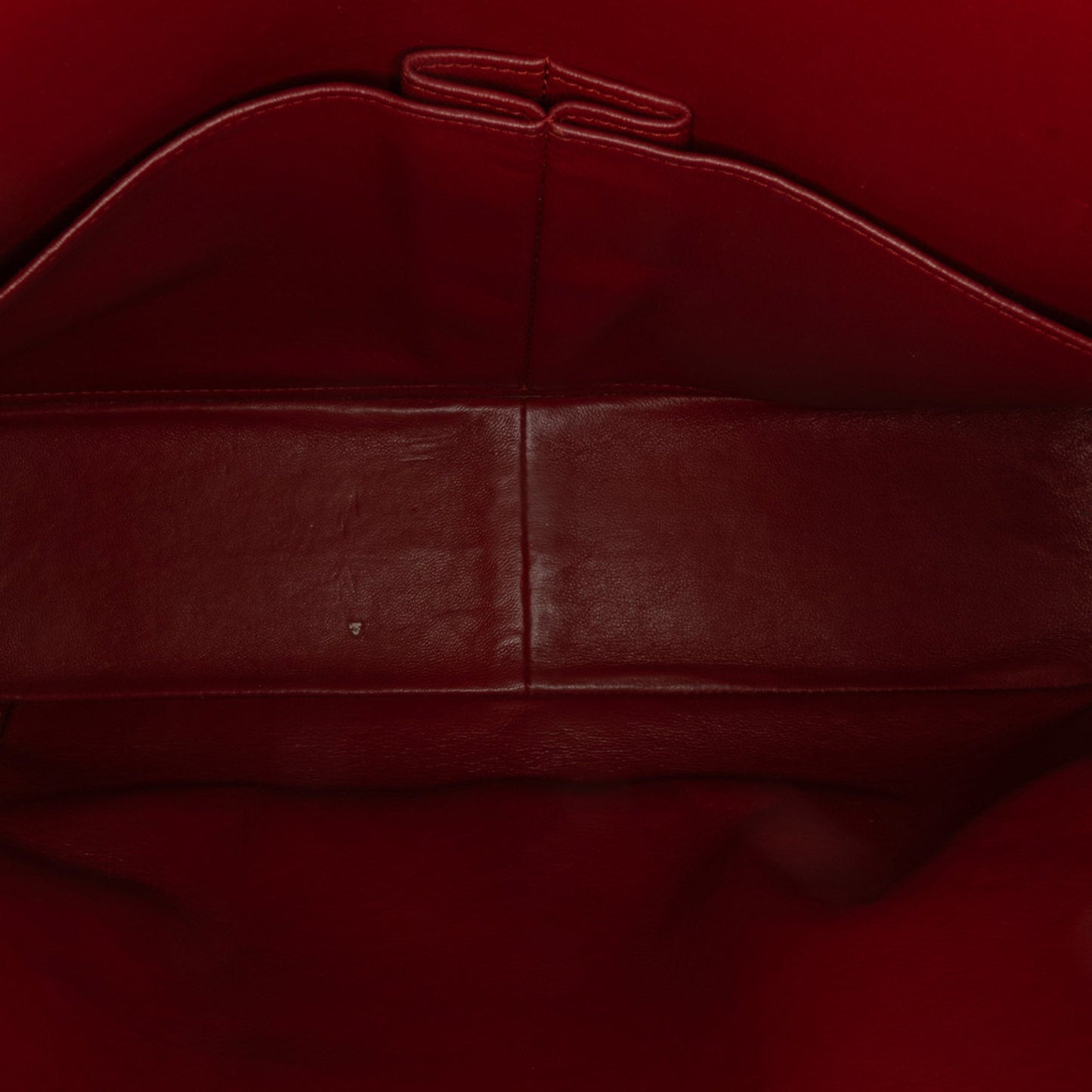 Red Chanel Maxi Classic Caviar Double Flap Shoulder Bag