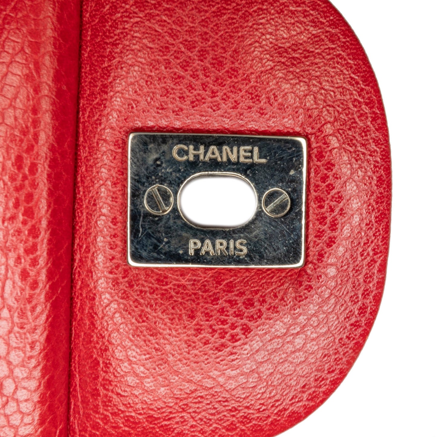 Red Chanel Maxi Classic Caviar Double Flap Shoulder Bag
