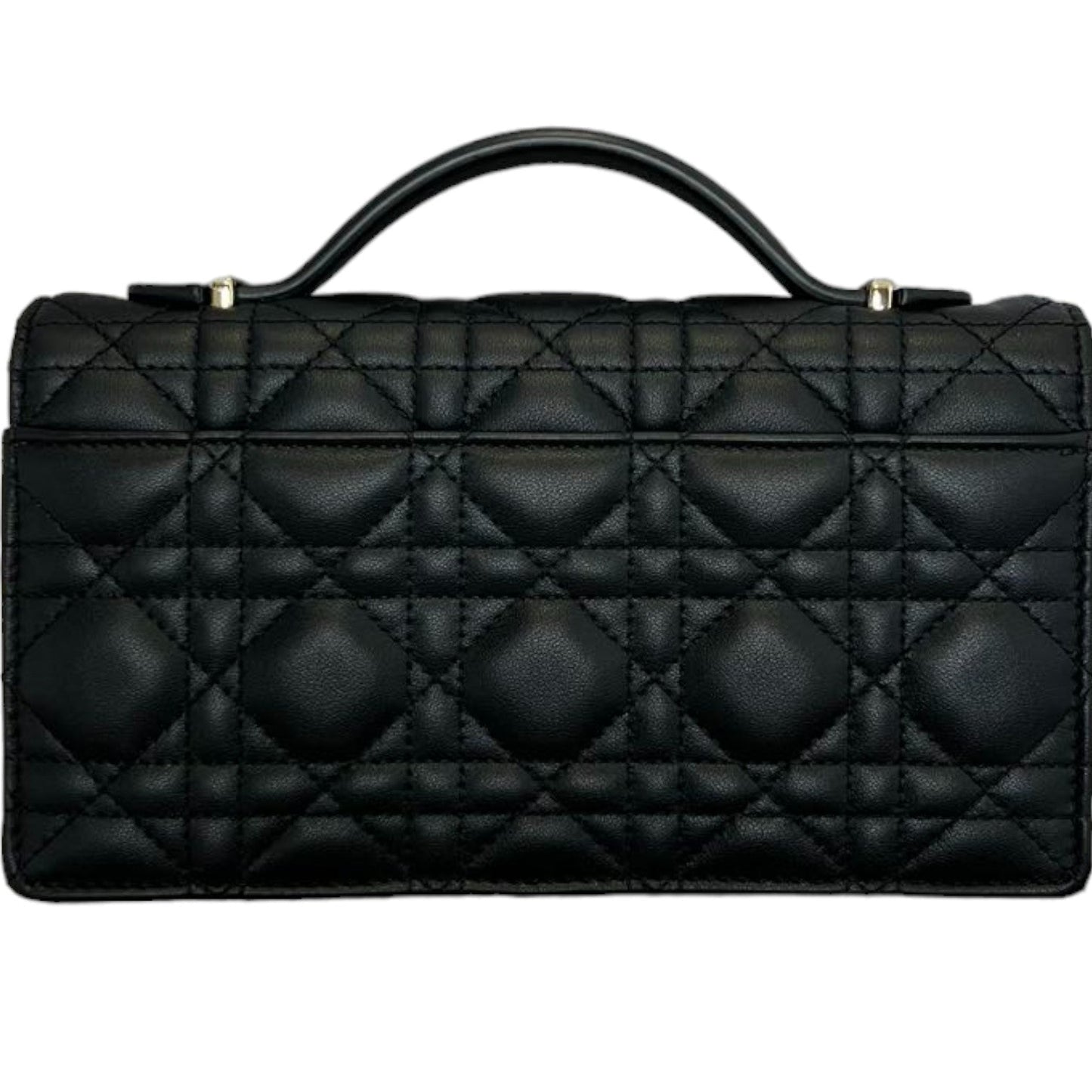Miss Dior Mini Lambskin Cannage Black GHW