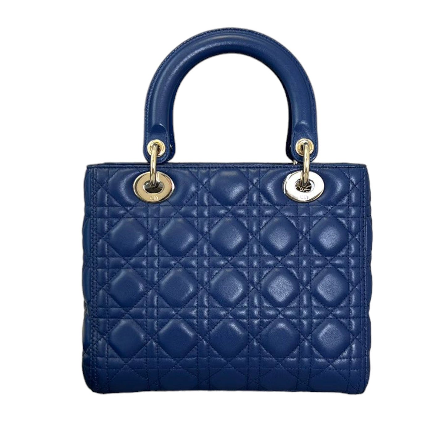 Lady Dior Medium Lambskin Blue GHW