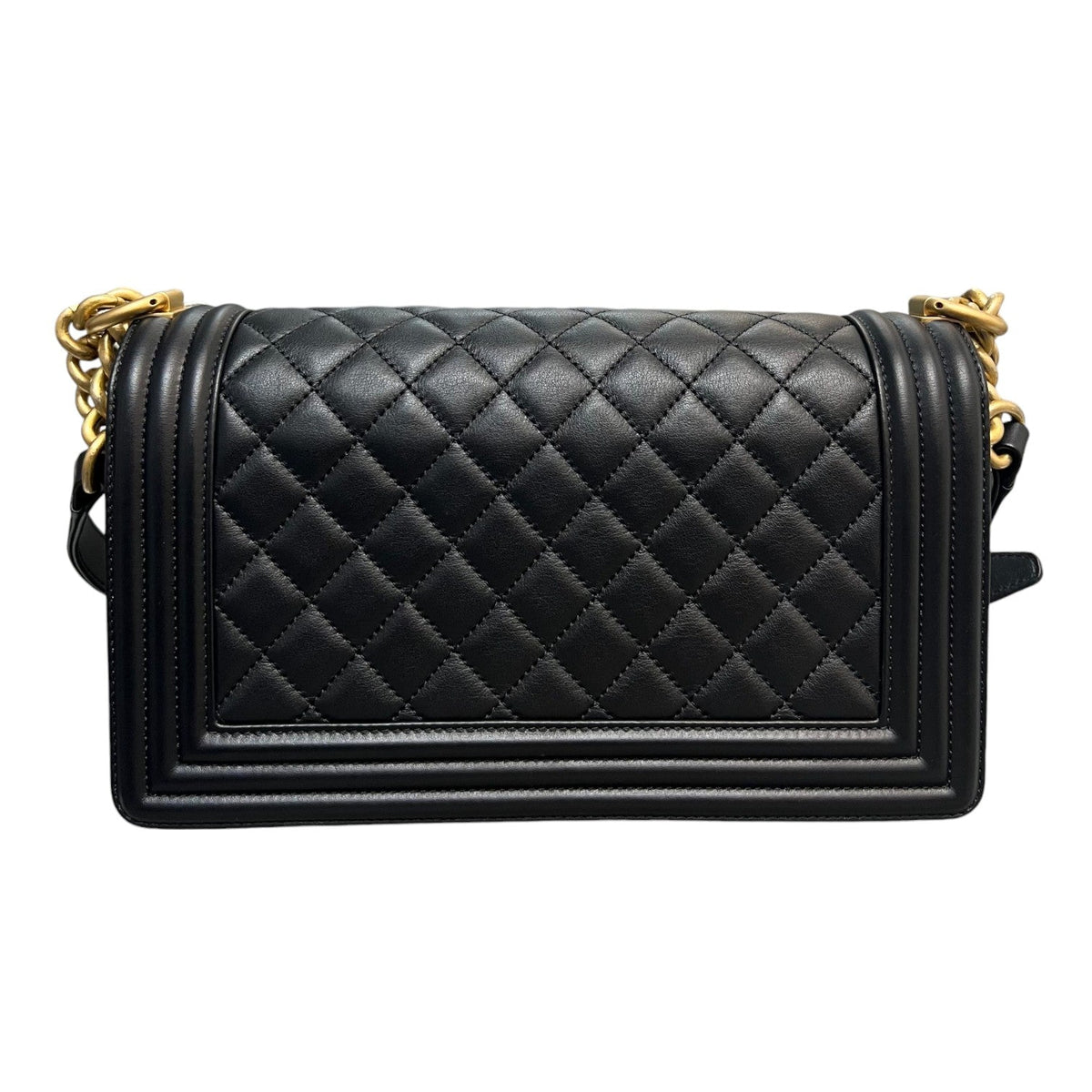 Boy Flap Medium Lambskin Quilted Black GHW