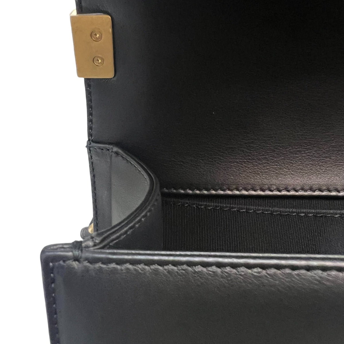 Boy Flap Medium Lambskin Quilted Black GHW