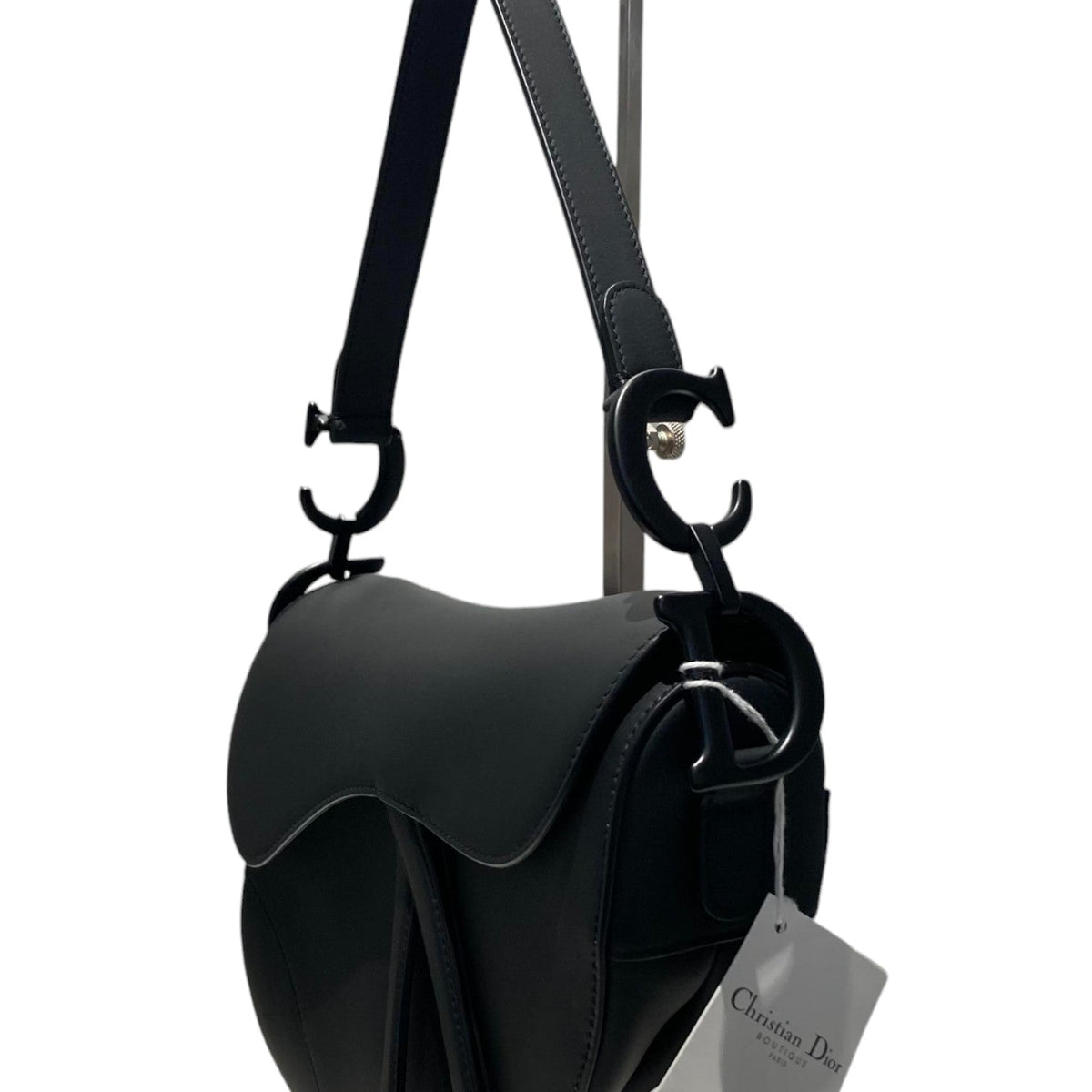 Saddle Bag Ultra Matte Calfskin Black BHW