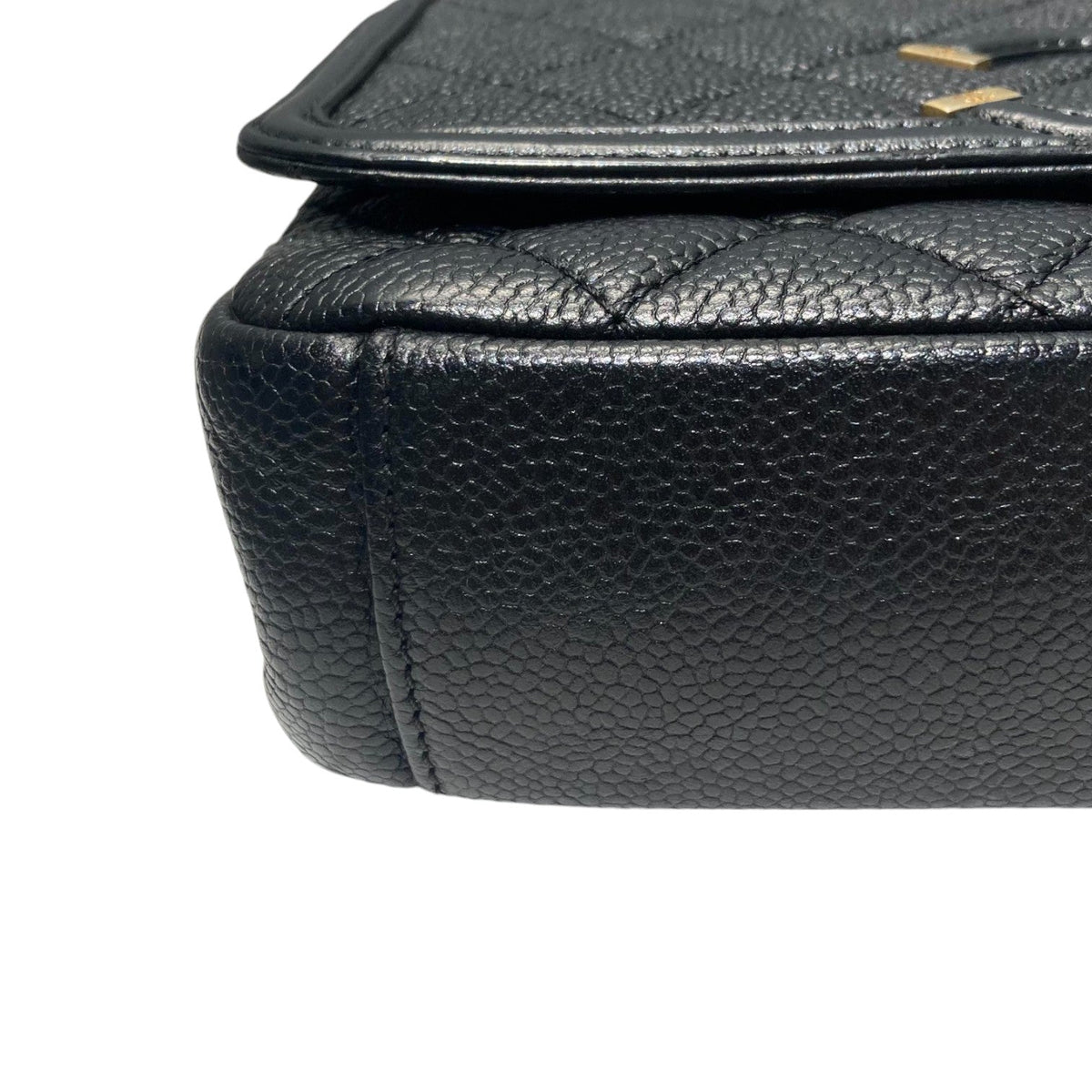 CC Filigree Flap Small Caviar Quilted Black GHW