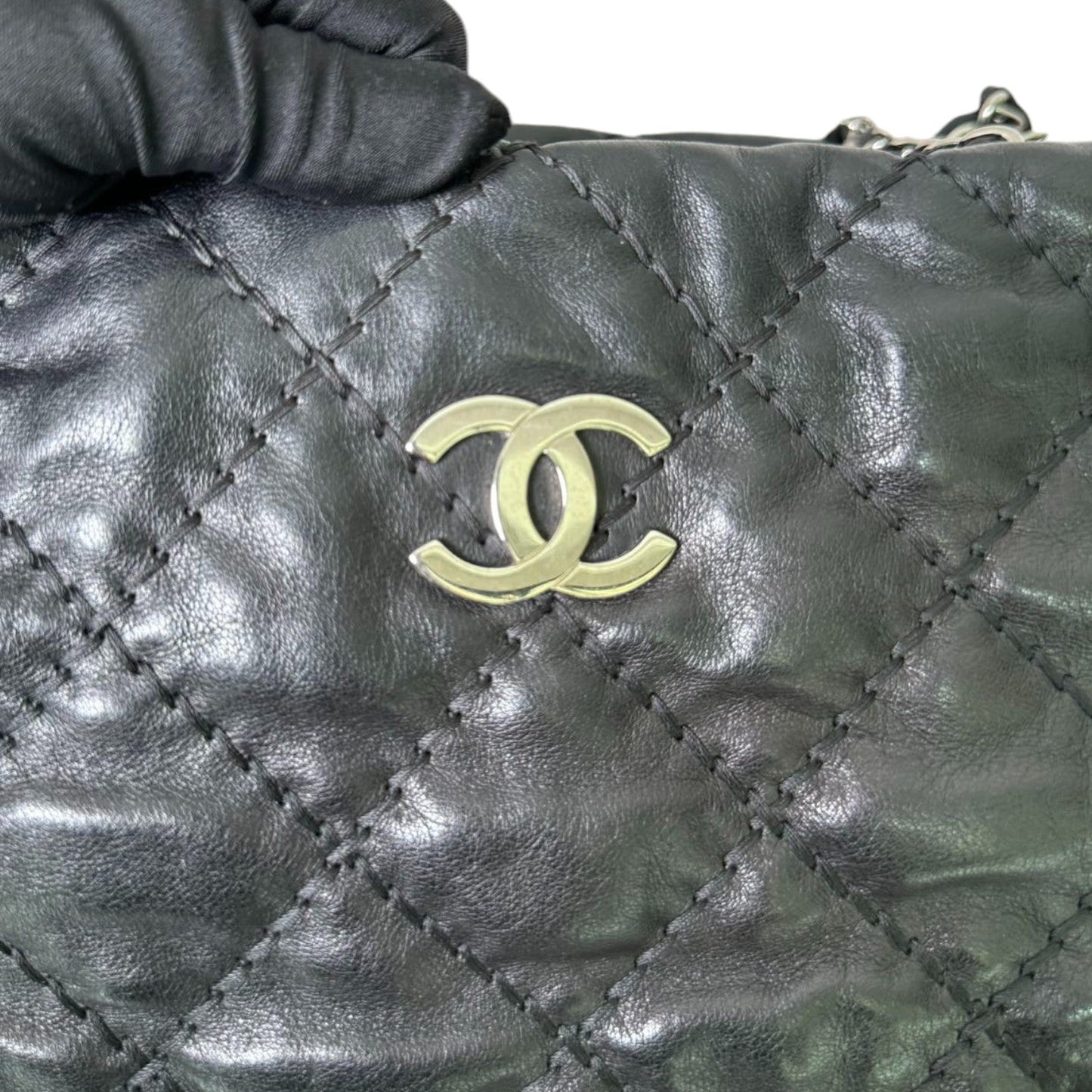 Love Me Tender Tote Large Calfskin Black SHW