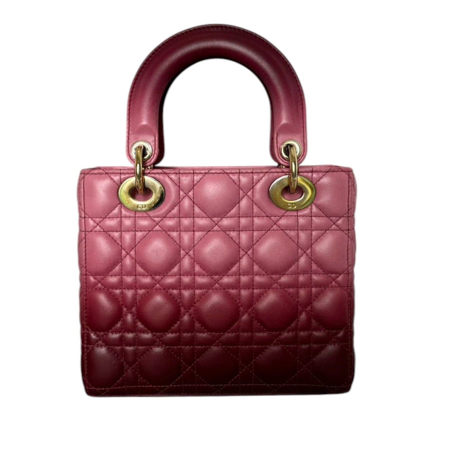 Lady Dior Small Lambskin Cannage Ombre Pink GHW