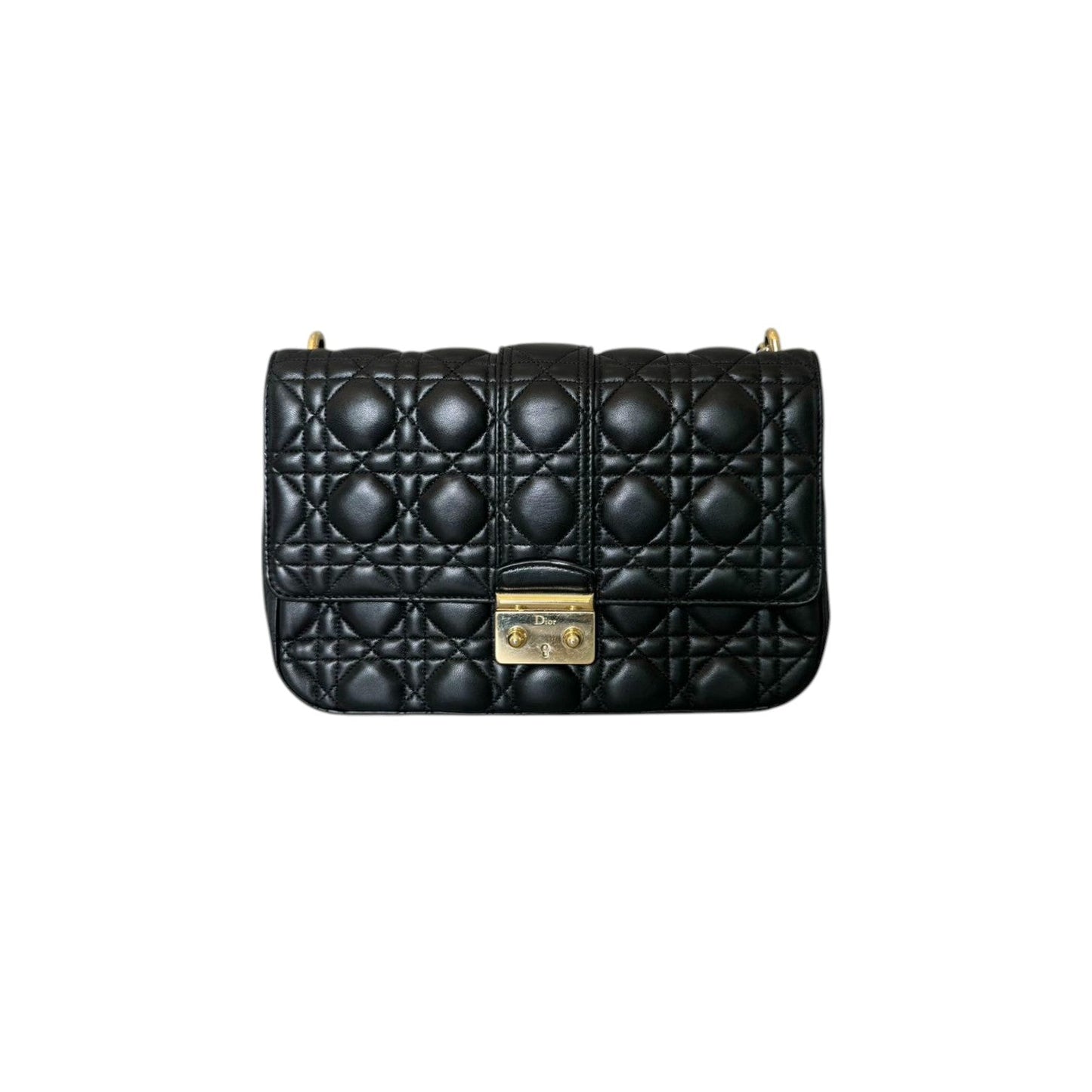 Miss Dior Flap Medium Lambskin Black GHW