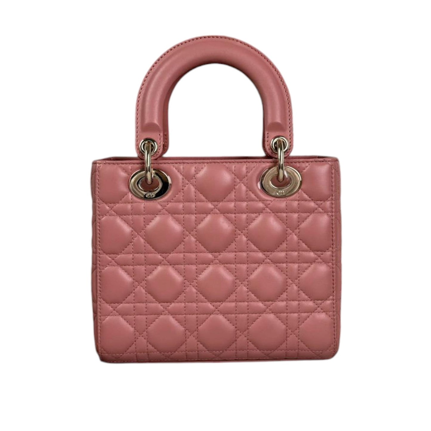 Lady Dior Small Lambskin Cannage Pink GHW