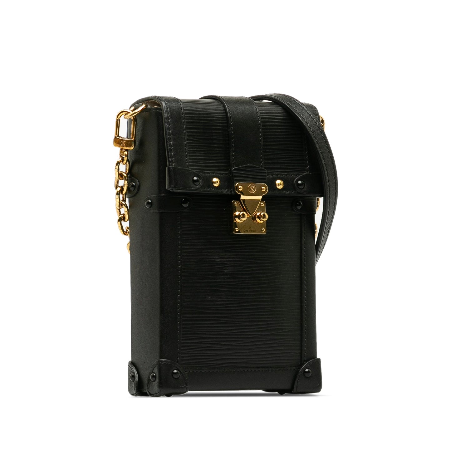 Black Louis Vuitton Epi Vertical Trunk Pochette Crossbody Bag