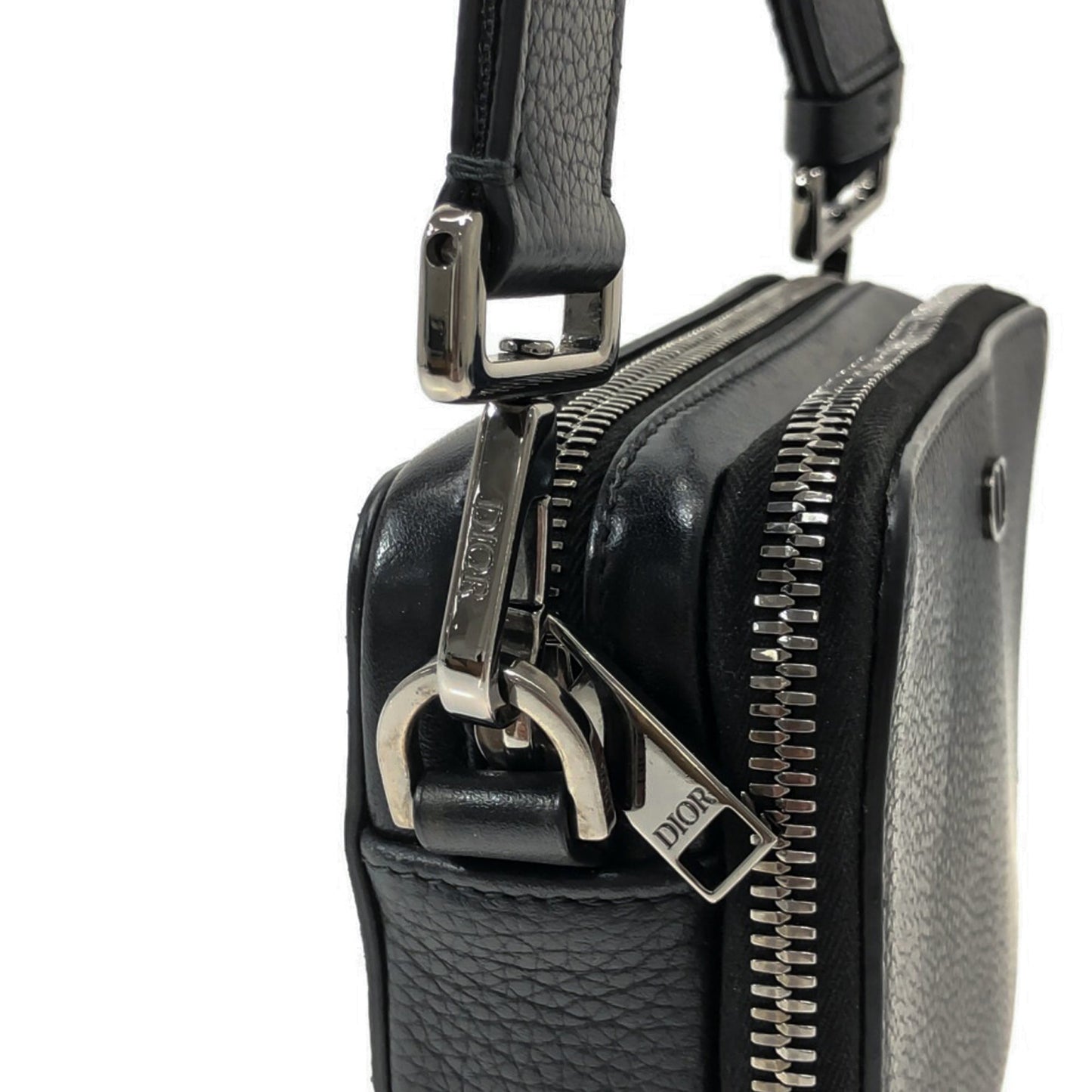 DIOR Leather Pouch with Strap Crossbody Bag