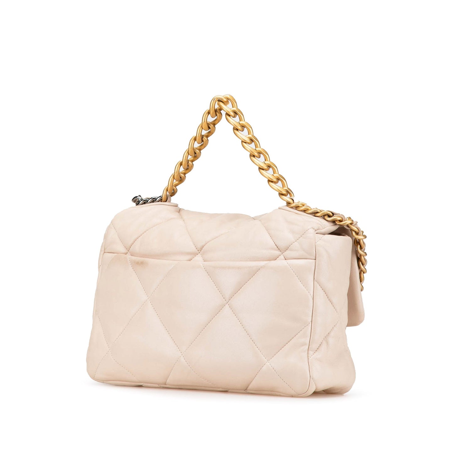 Brown Chanel Large Lambskin 19 Flap Satchel