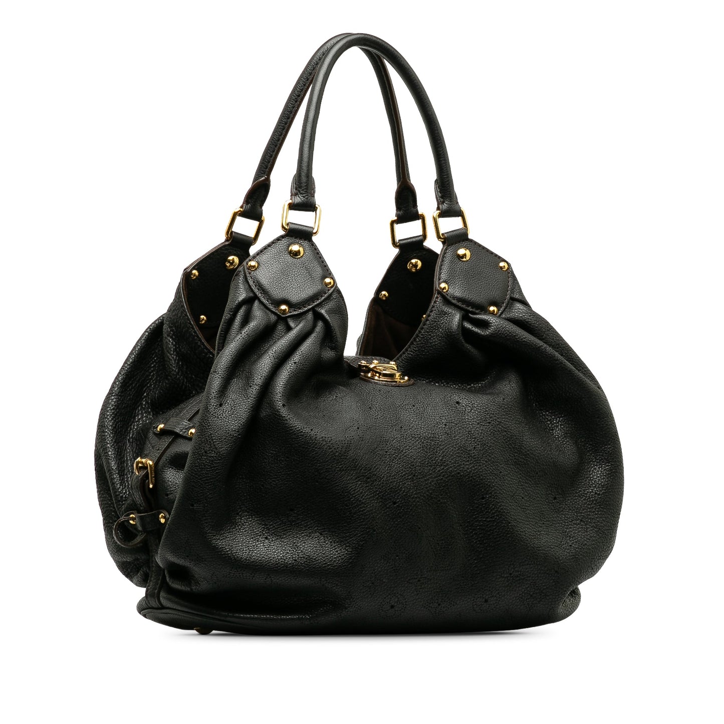 Black Louis Vuitton Monogram Mahina XL Hobo Bag
