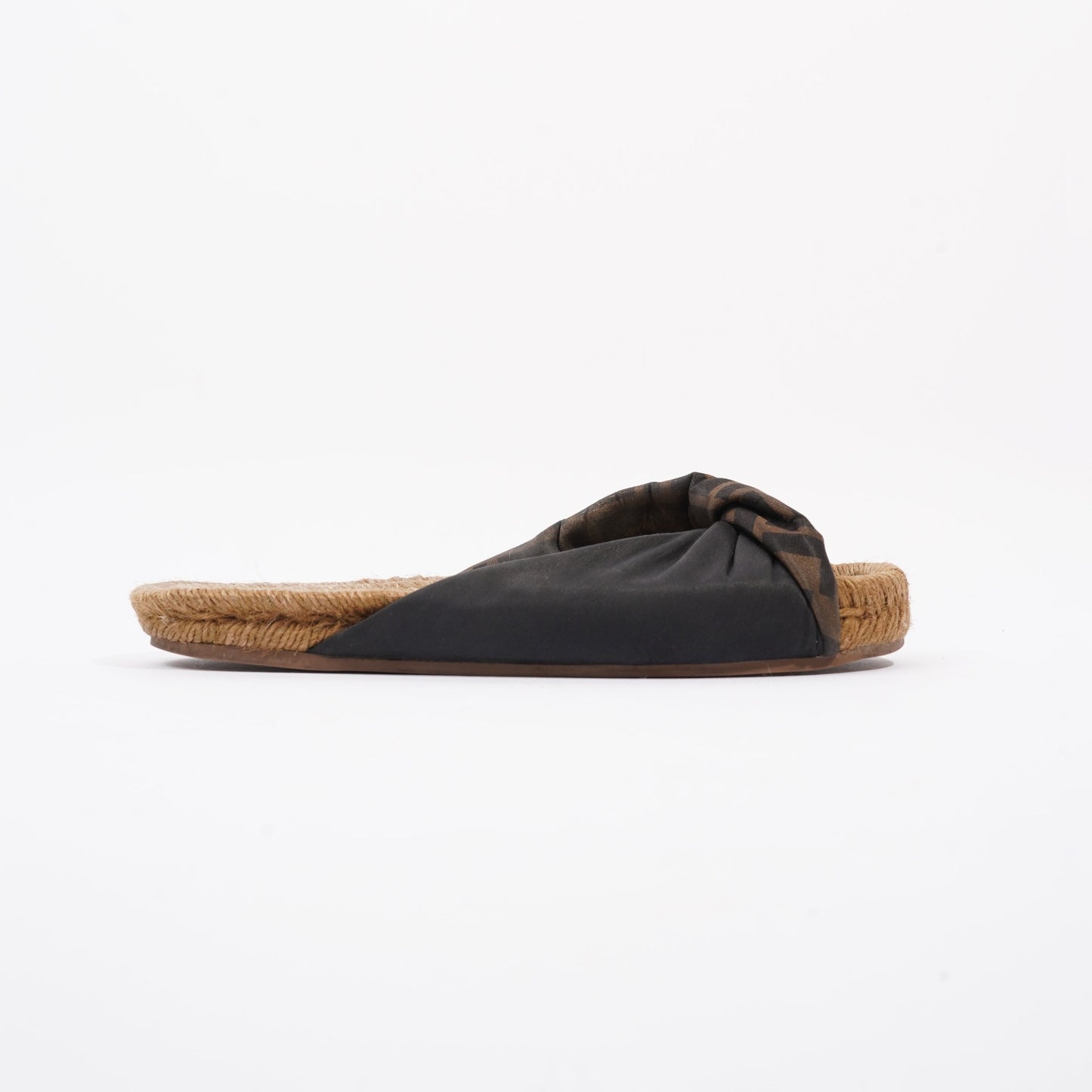 Fendi Espadrilles Black / Brown Satin EU 36 UK 3