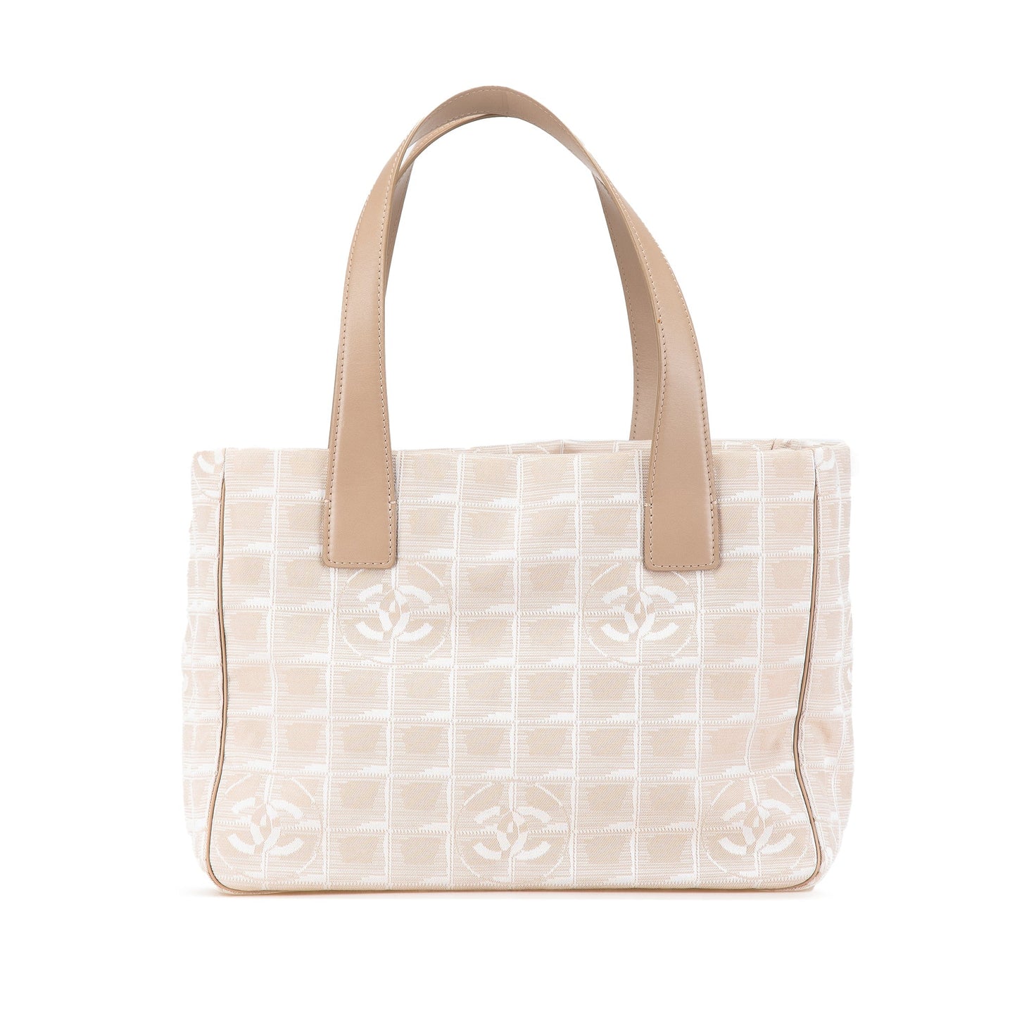 Beige Chanel New Travel Line Nylon Tote