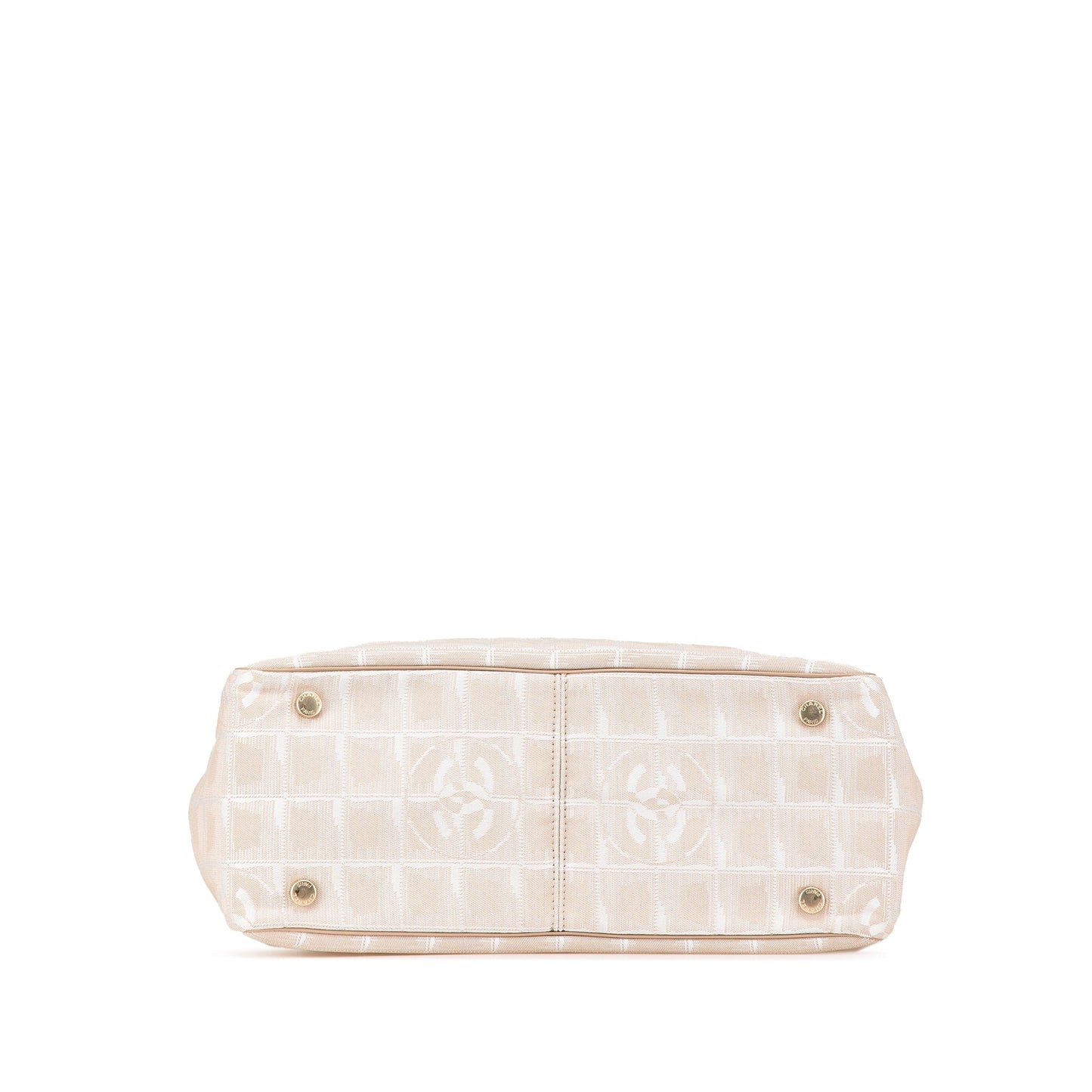 Beige Chanel New Travel Line Nylon Tote