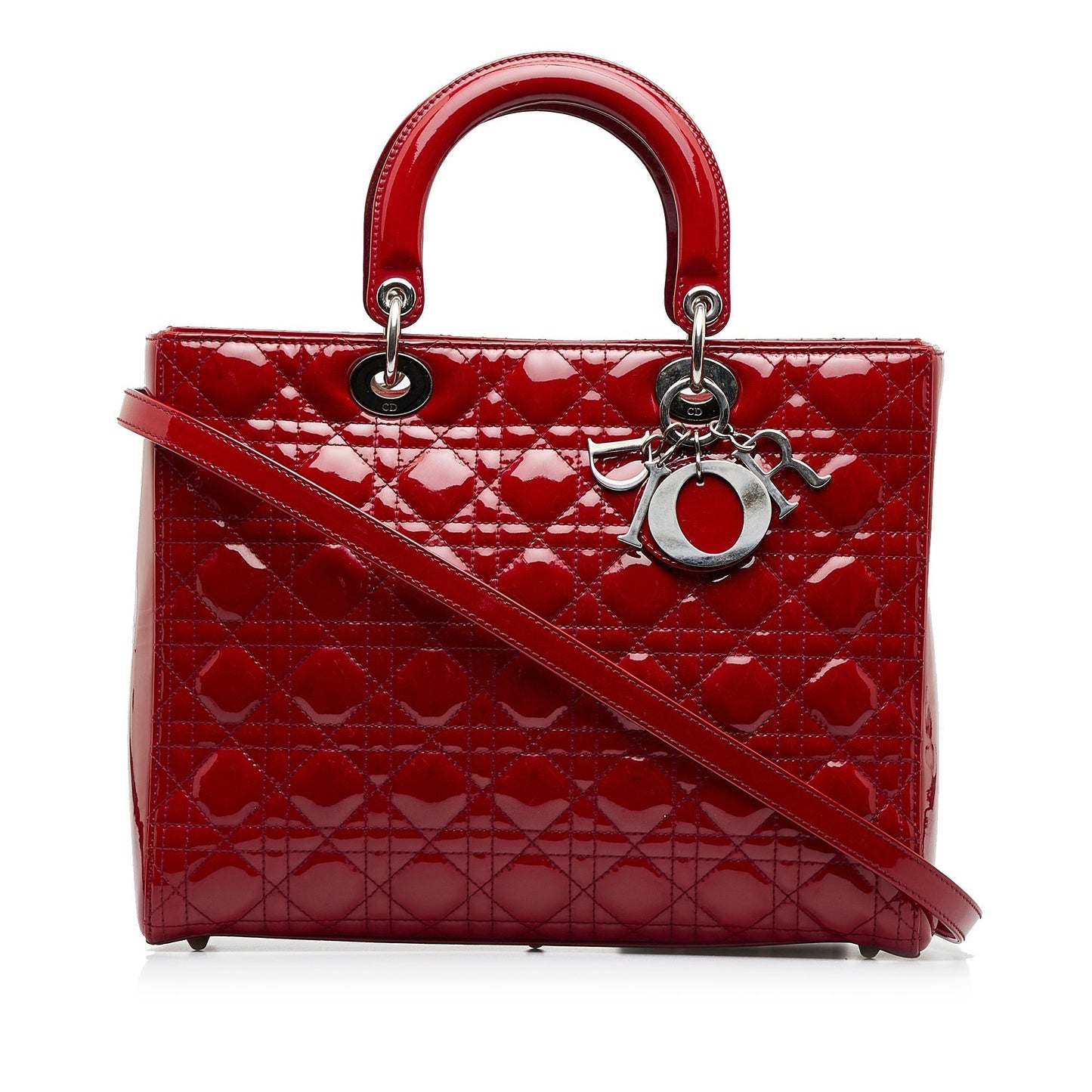 DIORLarge Cannage Patent Lady  Satchel