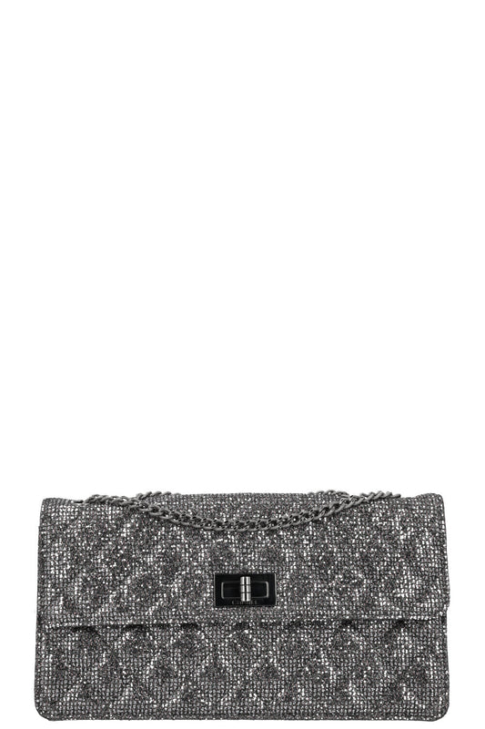 CHANEL 2.55 Reissue Bag Glitter Silver