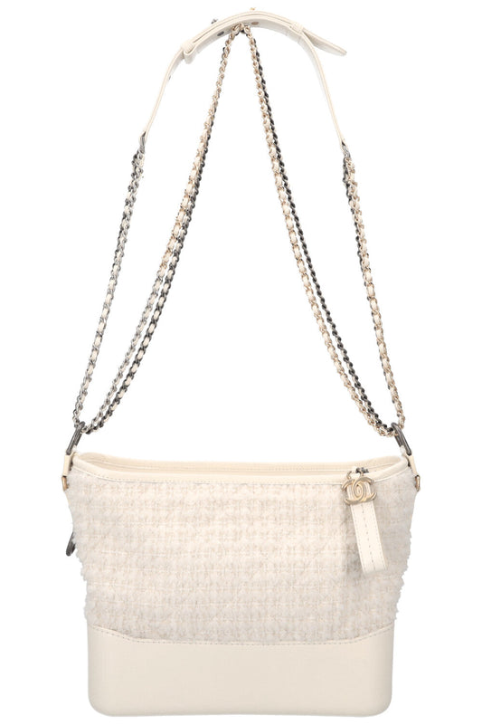 CHANEL Gabrielle Bag Medium Shearling Ivory
