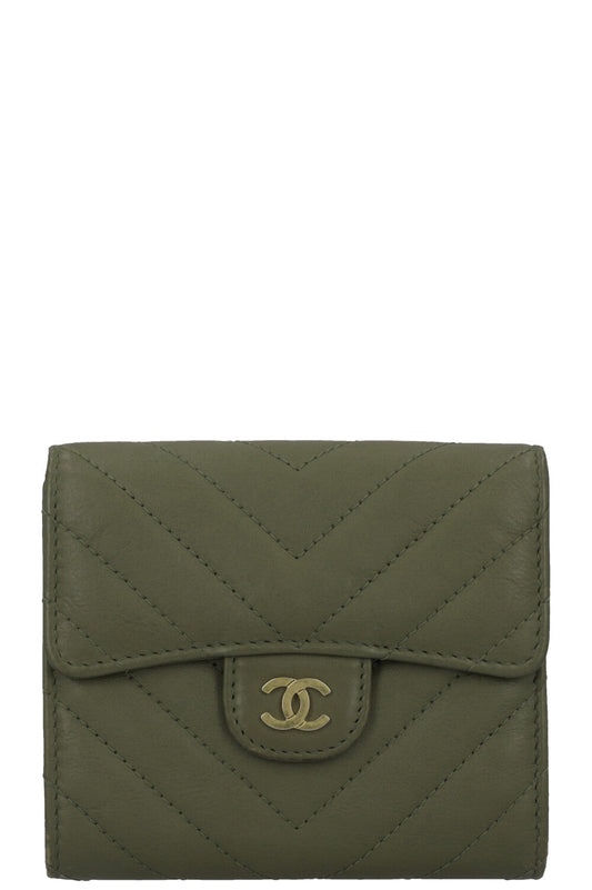 CHANEL Classic Flap Small Wallet Olive