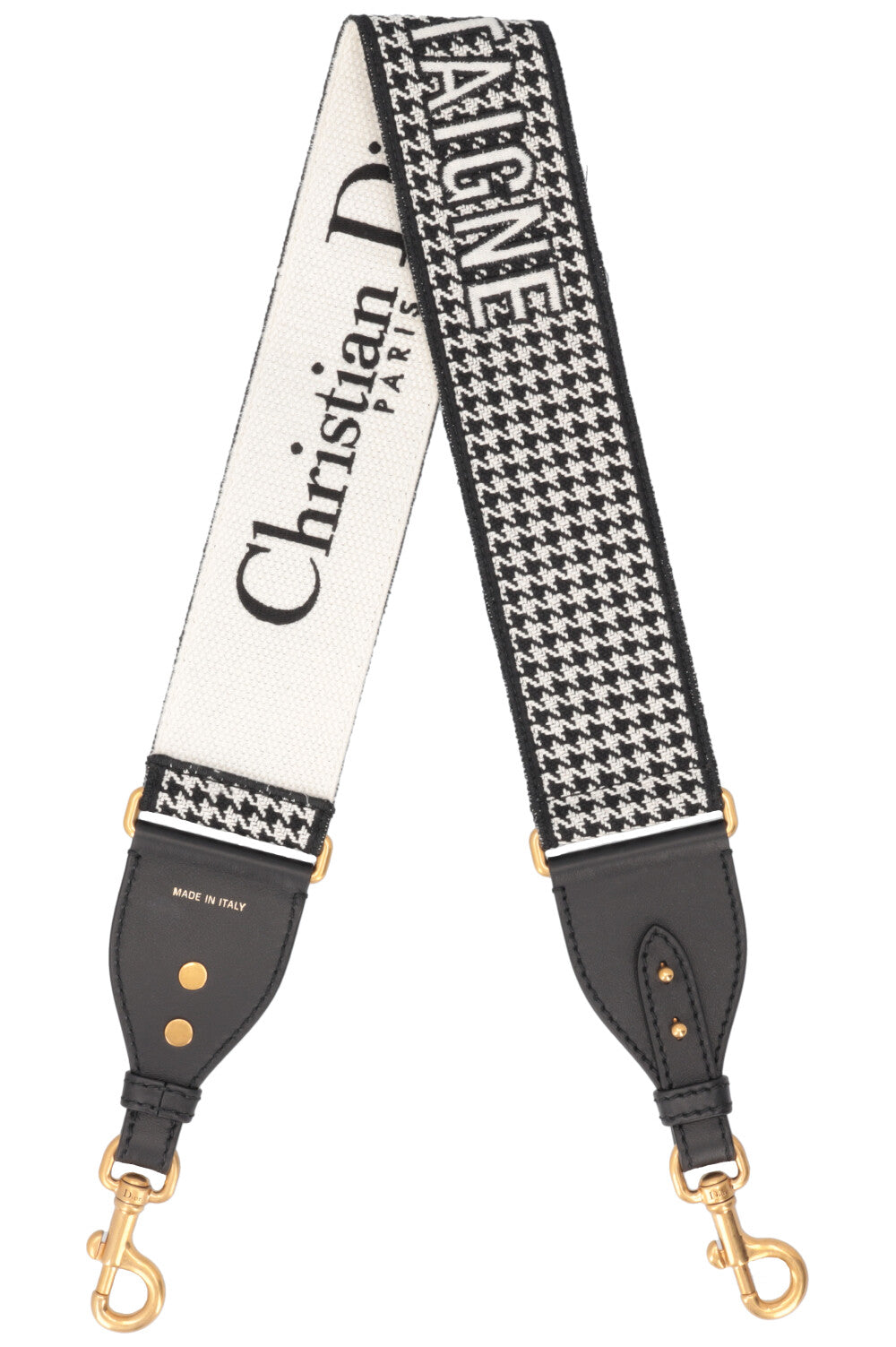 CHRISTIAN DIOR 30 Montaigne Shoulder Strap Canvas Black White