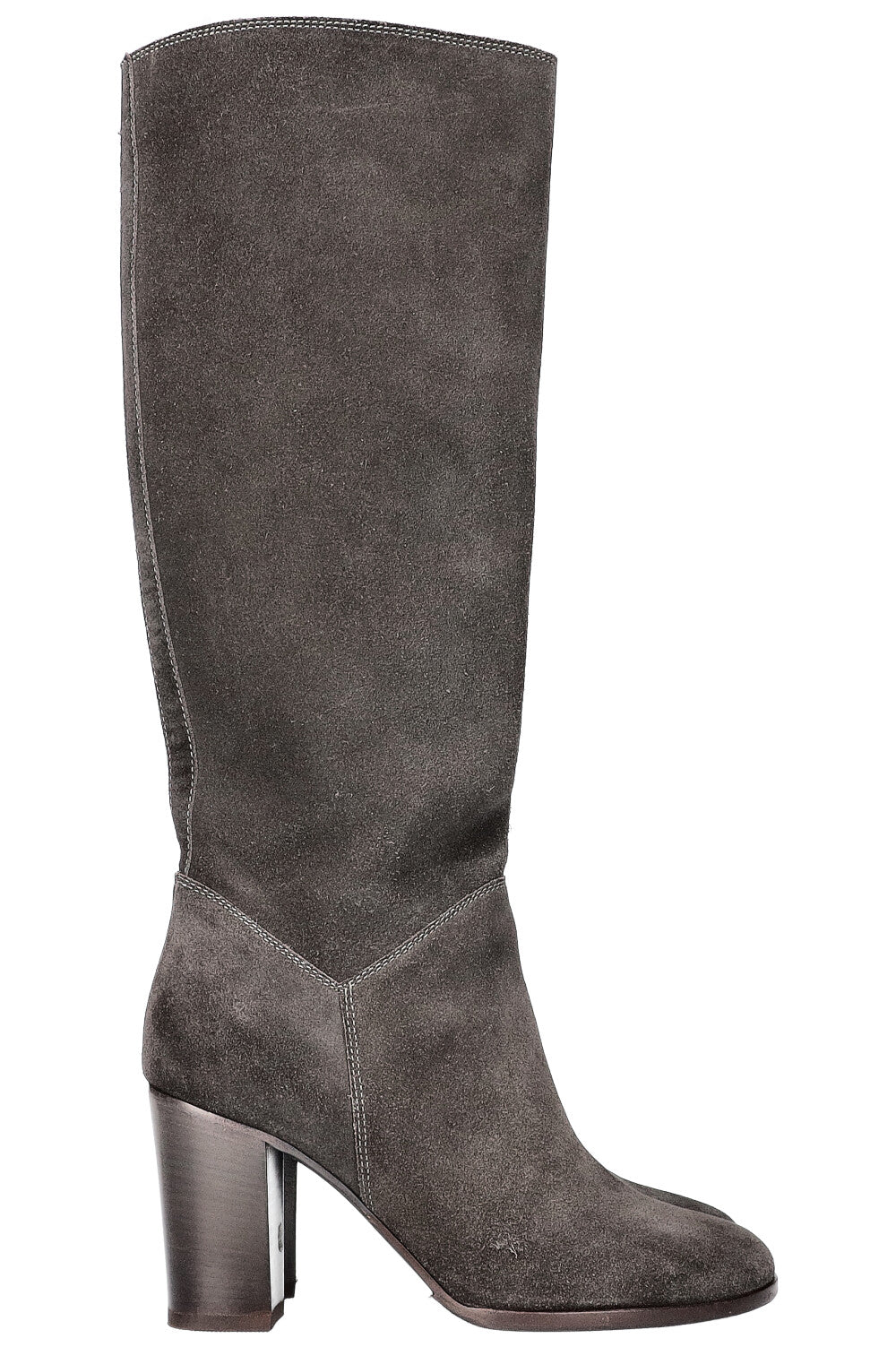CHANEL Boots Suede Grey