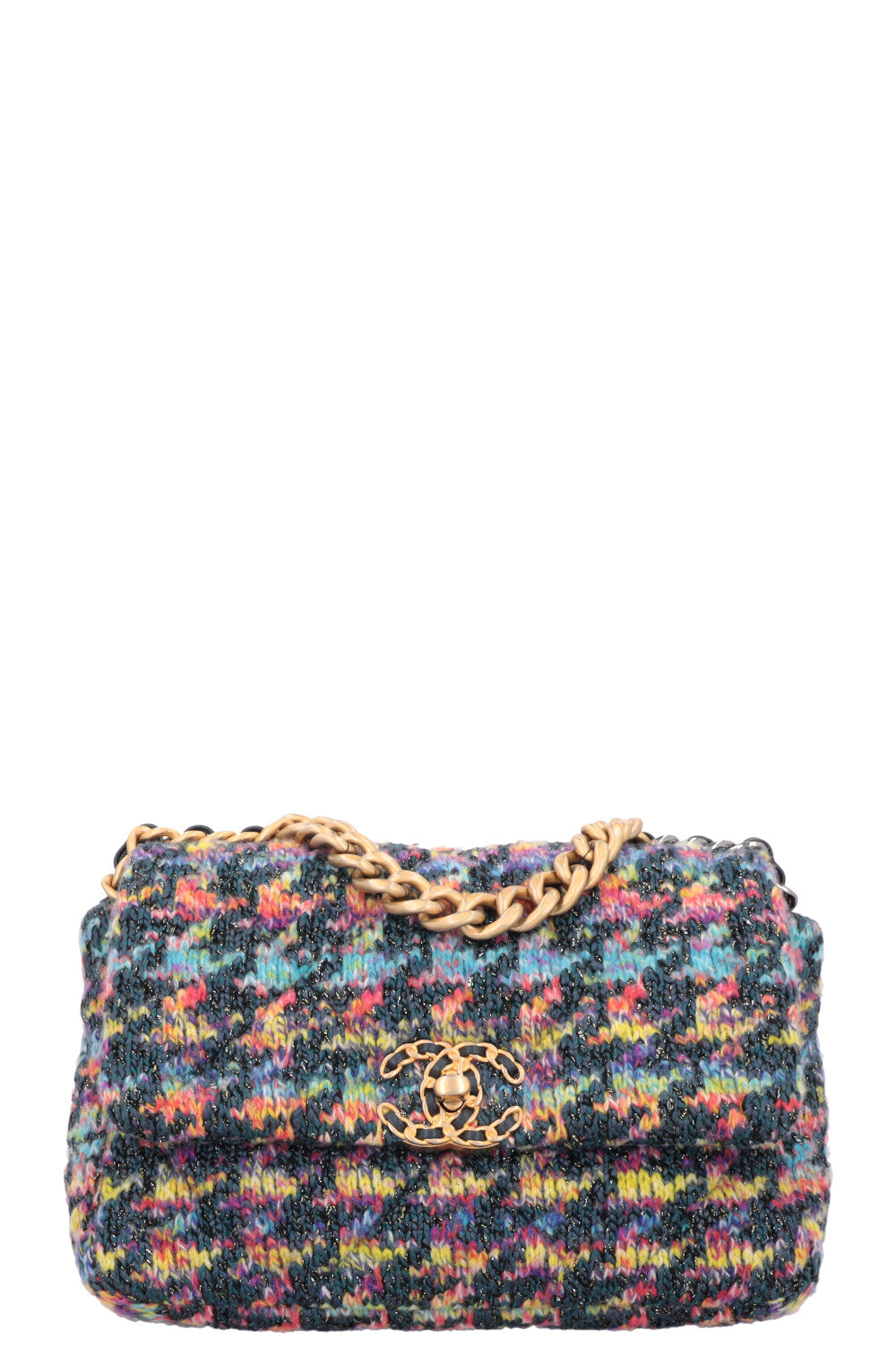 CHANEL Small 19 Knit Crossbody Bag Multicolor