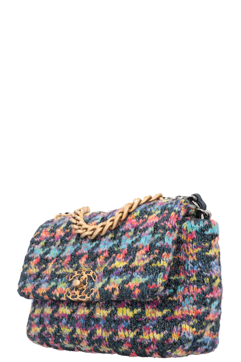 CHANEL Small 19 Knit Crossbody Bag Multicolor