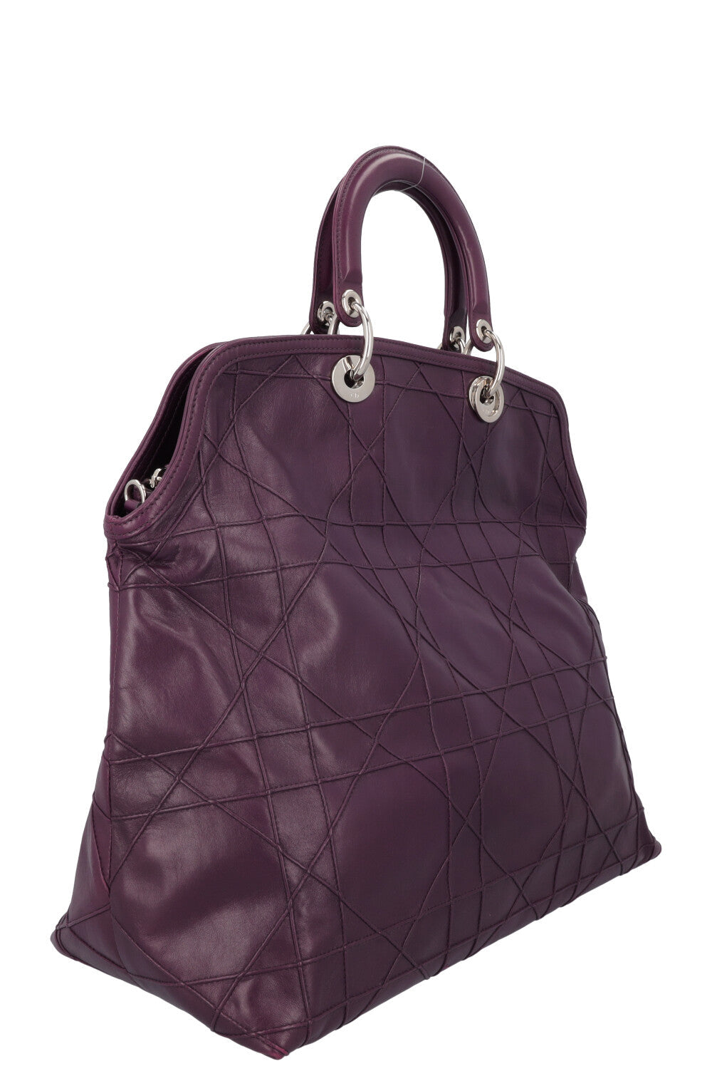 CHRISTIAN DIOR Granville Cannage Tote Bag Purple