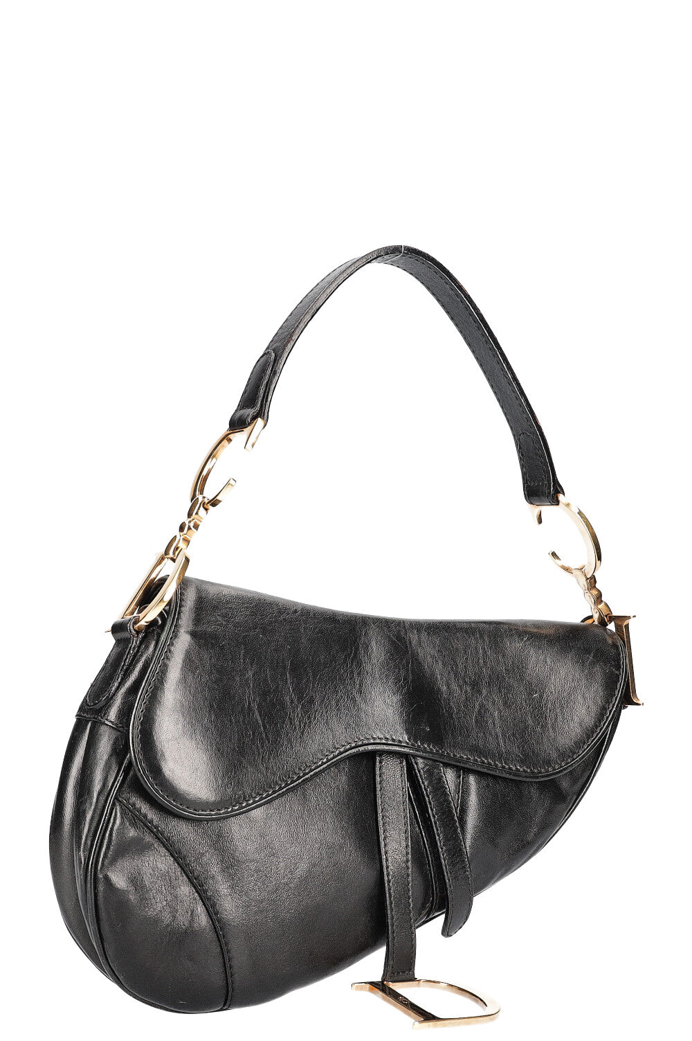 CHRISTIAN DIOR Vintage Saddle Bag Black