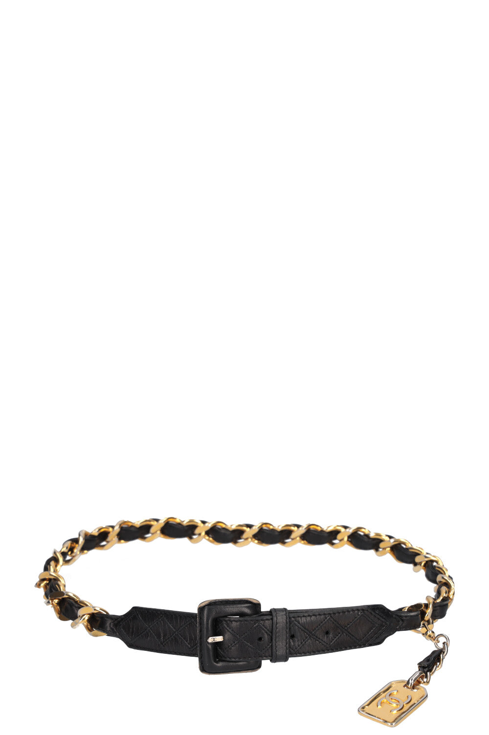 CHANEL Chain Belt with Tag  Black