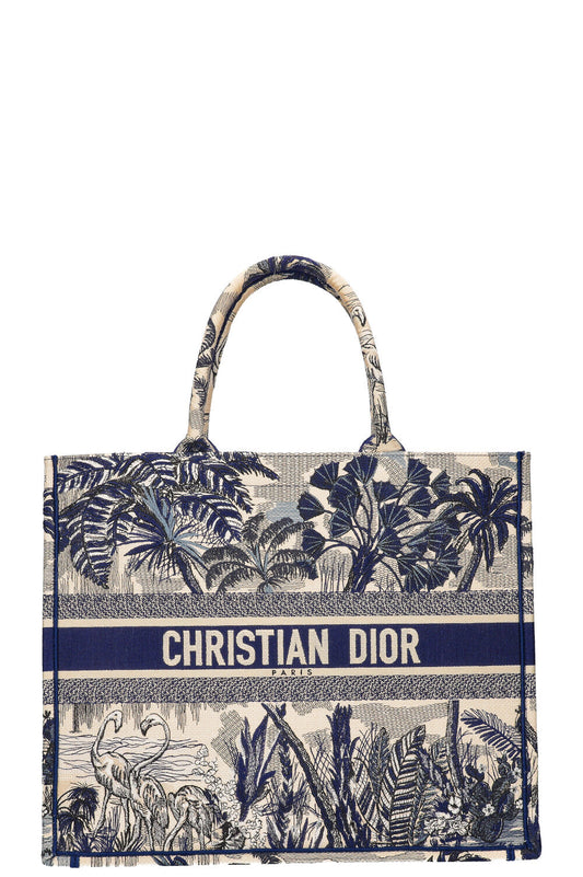 CHRISTIAN DIOR Book Tote Blue and White
